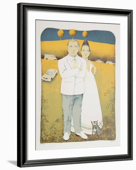 The Couple from the Limestoned Portfolio-Dennis Geden-Framed Limited Edition