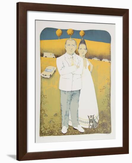 The Couple from the Limestoned Portfolio-Dennis Geden-Framed Limited Edition