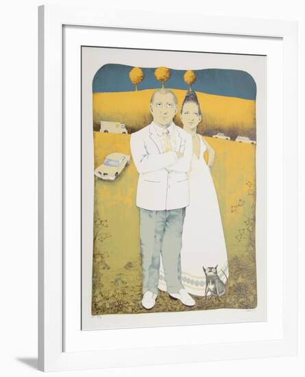 The Couple from the Limestoned Portfolio-Dennis Geden-Framed Limited Edition