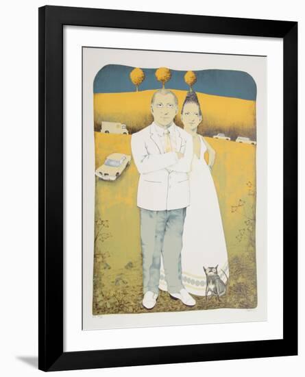 The Couple from the Limestoned Portfolio-Dennis Geden-Framed Limited Edition