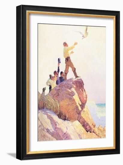 The Courier of the Air-Newell Convers Wyeth-Framed Art Print