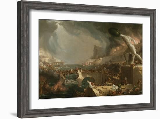 The Course of Empire: Destruction, 1836-Thomas Cole-Framed Giclee Print