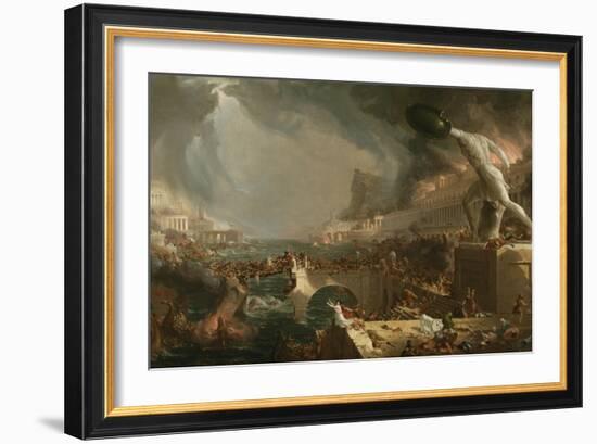 The Course of Empire: Destruction, 1836-Thomas Cole-Framed Giclee Print