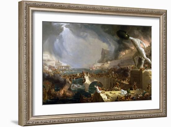 The Course of Empire - Destruction-Thomas Cole-Framed Premium Giclee Print