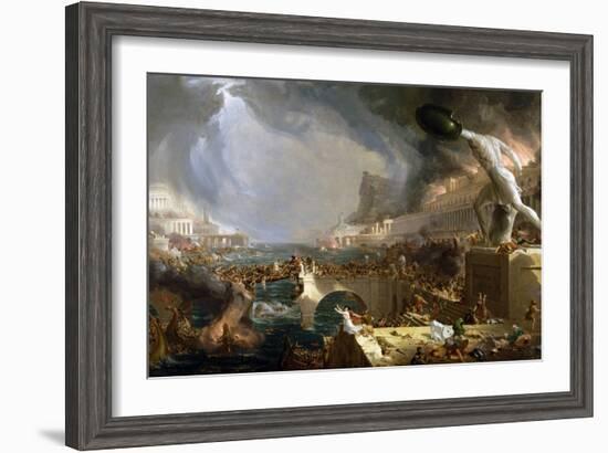 The Course of Empire - Destruction-Thomas Cole-Framed Premium Giclee Print