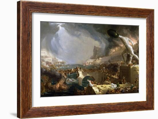 The Course of Empire - Destruction-Thomas Cole-Framed Premium Giclee Print