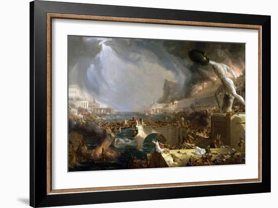 The Course of Empire - Destruction-Thomas Cole-Framed Premium Giclee Print