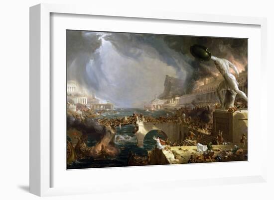 The Course of Empire - Destruction-Thomas Cole-Framed Premium Giclee Print