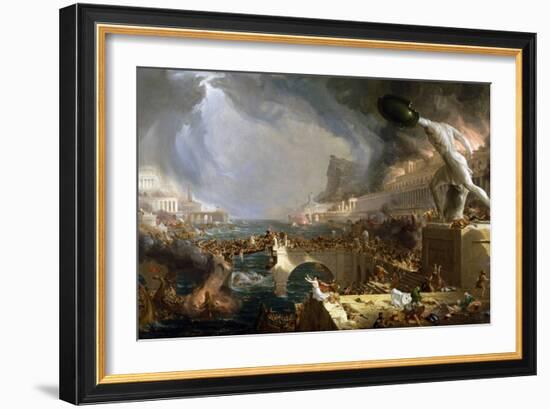 The Course of Empire - Destruction-Thomas Cole-Framed Giclee Print