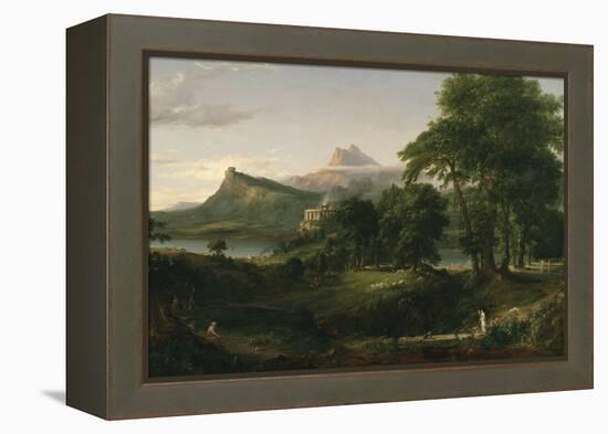 The Course of Empire: the Arcadian or Pastoral State, C.1836-Thomas Cole-Framed Premier Image Canvas