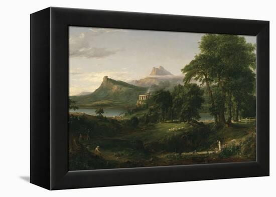 The Course of Empire: the Arcadian or Pastoral State, C.1836-Thomas Cole-Framed Premier Image Canvas