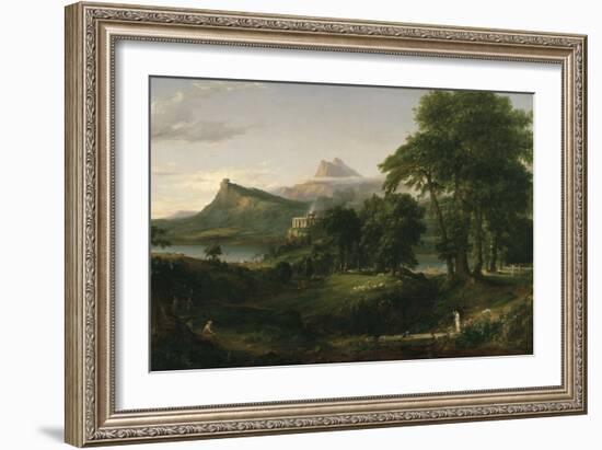 The Course of Empire: the Arcadian or Pastoral State, C.1836-Thomas Cole-Framed Giclee Print