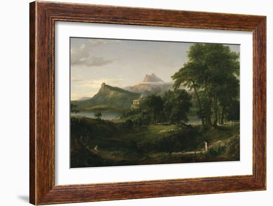 The Course of Empire: the Arcadian or Pastoral State, C.1836-Thomas Cole-Framed Giclee Print