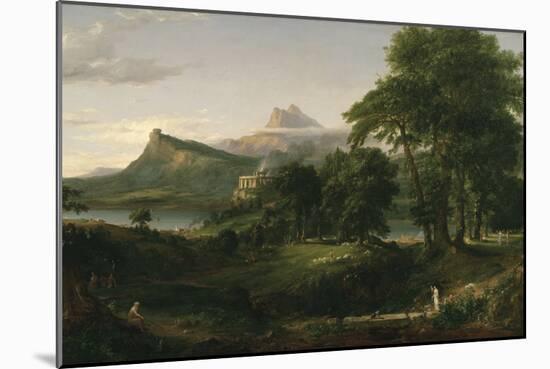 The Course of Empire: the Arcadian or Pastoral State, C.1836-Thomas Cole-Mounted Giclee Print