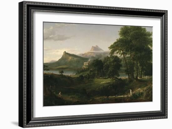 The Course of Empire: the Arcadian or Pastoral State, C.1836-Thomas Cole-Framed Giclee Print