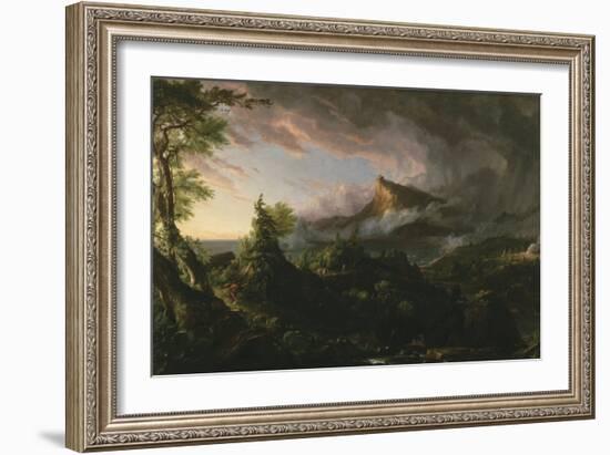 The Course of Empire: the Savage State, 1833-36-Thomas Cole-Framed Giclee Print