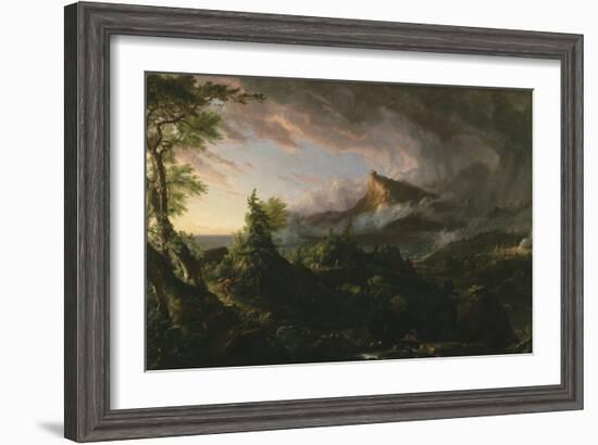 The Course of Empire: the Savage State, 1833-36-Thomas Cole-Framed Giclee Print