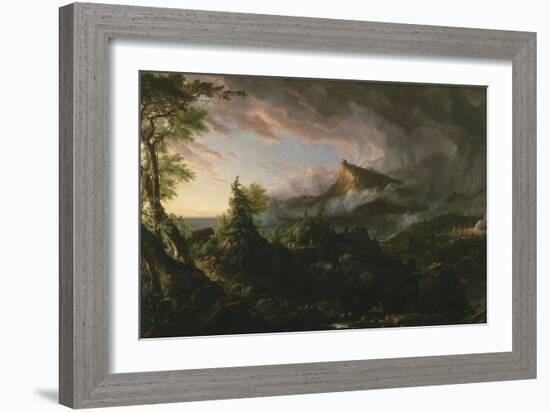 The Course of Empire: the Savage State, 1833-36-Thomas Cole-Framed Giclee Print