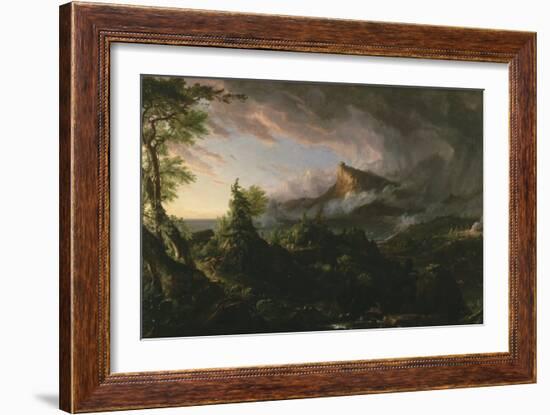 The Course of Empire: the Savage State, 1833-36-Thomas Cole-Framed Giclee Print