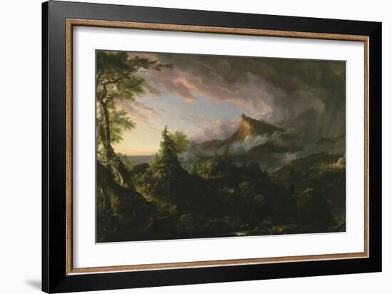 The Course of Empire: the Savage State, 1833-36-Thomas Cole-Framed Giclee Print