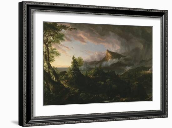 The Course of Empire: the Savage State, 1833-36-Thomas Cole-Framed Giclee Print