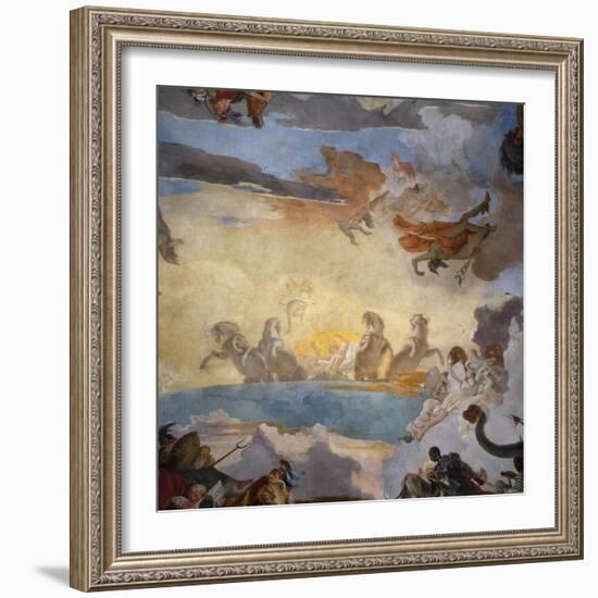 The Course of the Chariot of the Sun - detail (chariot of the sun)-Giambattista Tiepolo-Framed Giclee Print