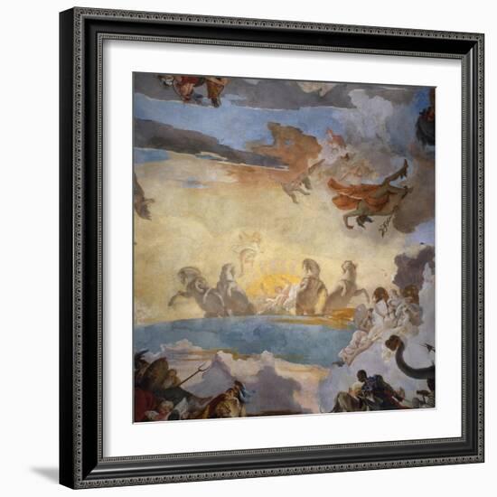 The Course of the Chariot of the Sun - detail (chariot of the sun)-Giambattista Tiepolo-Framed Giclee Print