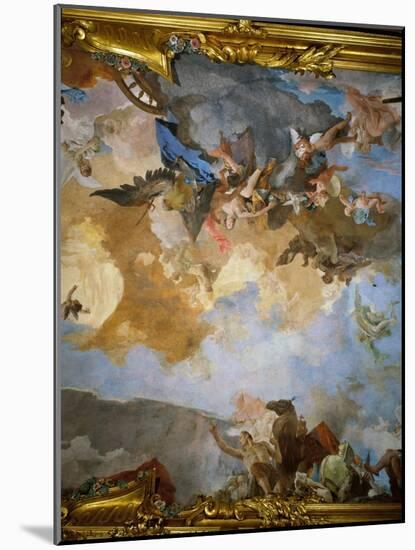 The Course of the Chariot of the Sun (detail)-Giambattista Tiepolo-Mounted Giclee Print