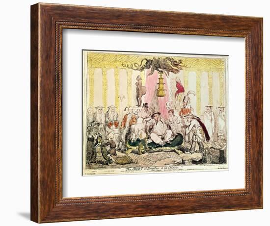 The Court at Brighton a La Chinese, 1816-George Cruikshank-Framed Giclee Print