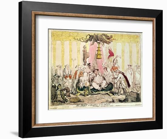 The Court at Brighton a La Chinese, 1816-George Cruikshank-Framed Giclee Print