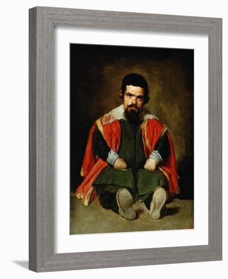 The Court Jester Don Sebastian De Morra, 1643-1644-Diego Velazquez-Framed Giclee Print