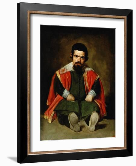 The Court Jester Don Sebastian De Morra, 1643-1644-Diego Velazquez-Framed Giclee Print