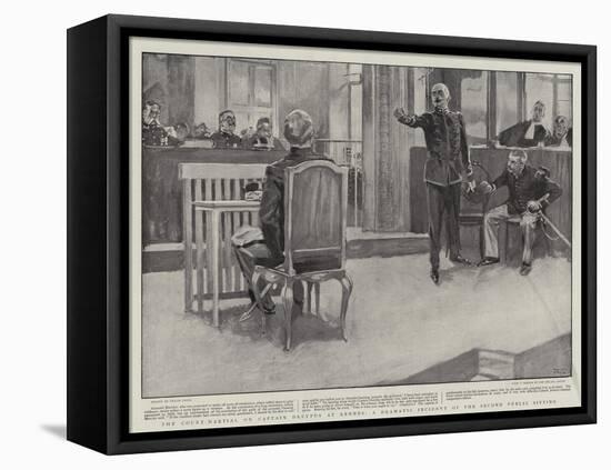 The Court-Martial on Captain Dreyfus at Rennes, a Dramatic Incident of the Second Public Sitting-Frank Craig-Framed Premier Image Canvas