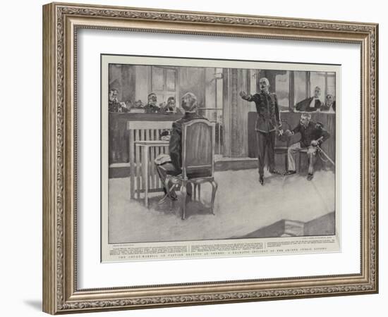 The Court-Martial on Captain Dreyfus at Rennes, a Dramatic Incident of the Second Public Sitting-Frank Craig-Framed Giclee Print