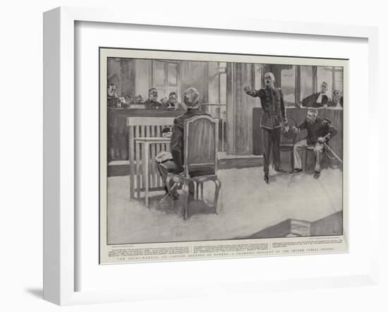 The Court-Martial on Captain Dreyfus at Rennes, a Dramatic Incident of the Second Public Sitting-Frank Craig-Framed Giclee Print