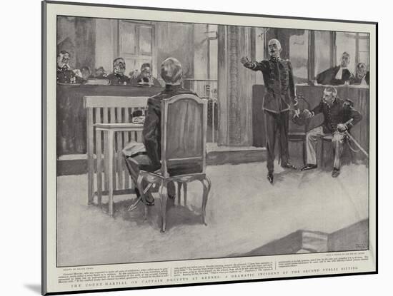 The Court-Martial on Captain Dreyfus at Rennes, a Dramatic Incident of the Second Public Sitting-Frank Craig-Mounted Giclee Print