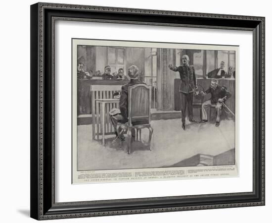 The Court-Martial on Captain Dreyfus at Rennes, a Dramatic Incident of the Second Public Sitting-Frank Craig-Framed Giclee Print