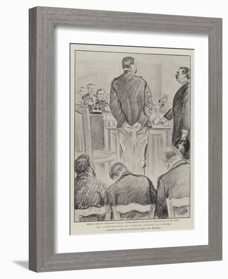 The Court-Martial on Captain Dreyfus at Rennes-Charles Paul Renouard-Framed Giclee Print