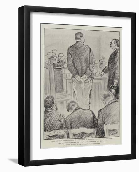 The Court-Martial on Captain Dreyfus at Rennes-Charles Paul Renouard-Framed Giclee Print