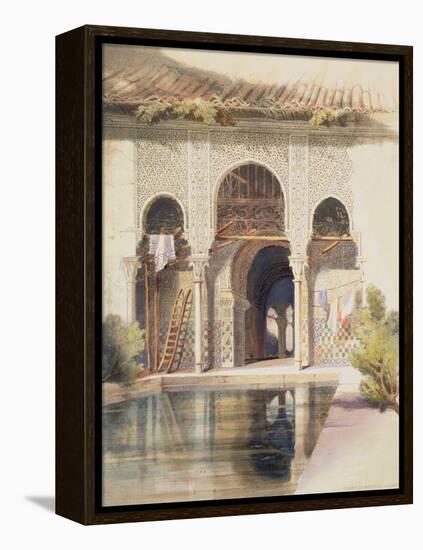 The Court of Myrtles, Alhambra, Mid-19th Century-A. Margaretta Burr-Framed Premier Image Canvas