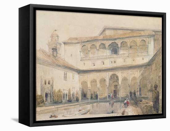 The Court of Myrtles, Alhambra (Or Hall of Myrtles, Alhambra) 1833-David Roberts-Framed Premier Image Canvas