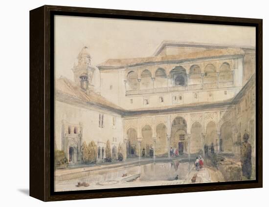 The Court of Myrtles, Alhambra (Or Hall of Myrtles, Alhambra) 1833-David Roberts-Framed Premier Image Canvas