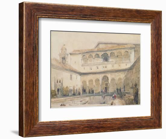 The Court of Myrtles, Alhambra (Or Hall of Myrtles, Alhambra) 1833-David Roberts-Framed Giclee Print