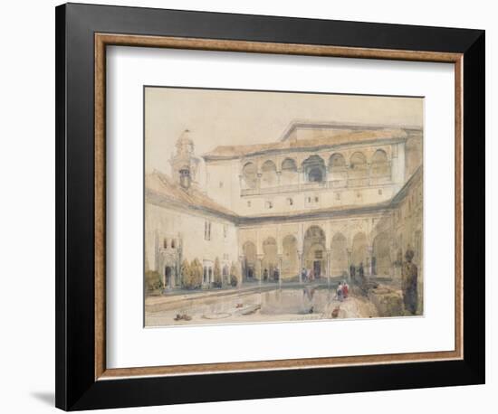 The Court of Myrtles, Alhambra (Or Hall of Myrtles, Alhambra) 1833-David Roberts-Framed Giclee Print