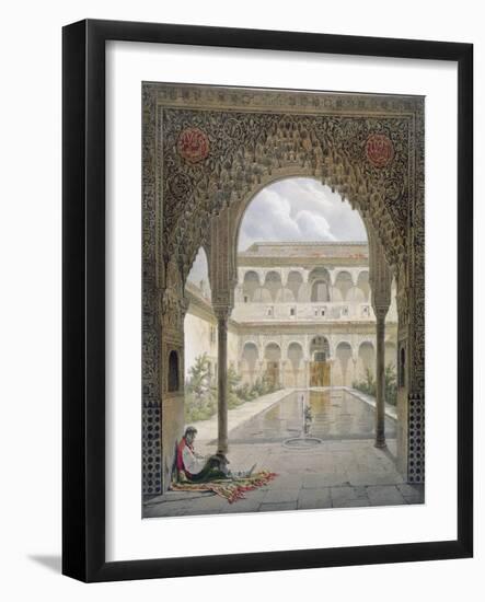 The Court of the Alberca in the Alhambra, Granada, 1853-Leon Auguste Asselineau-Framed Giclee Print