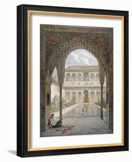 The Court of the Alberca in the Alhambra, Granada, 1853-Leon Auguste Asselineau-Framed Giclee Print