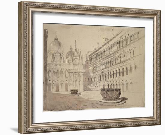 The Court of the Ducal Palace-John Ruskin-Framed Giclee Print