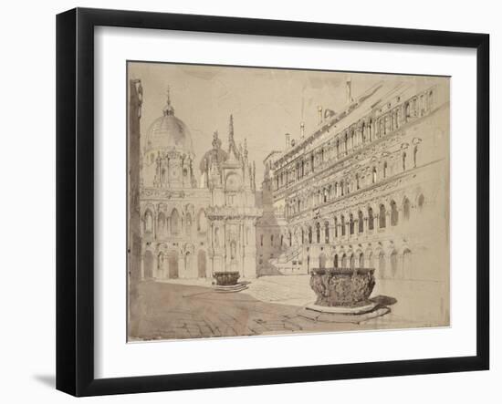 The Court of the Ducal Palace-John Ruskin-Framed Giclee Print