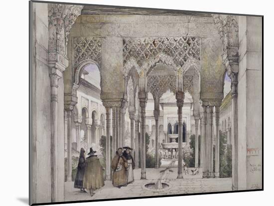 The Court of the Lions (Patio De Los Leones)-John Frederick Lewis-Mounted Giclee Print