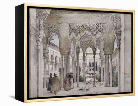 The Court of the Lions (Patio De Los Leones)-John Frederick Lewis-Framed Premier Image Canvas